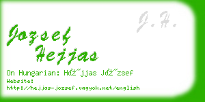 jozsef hejjas business card